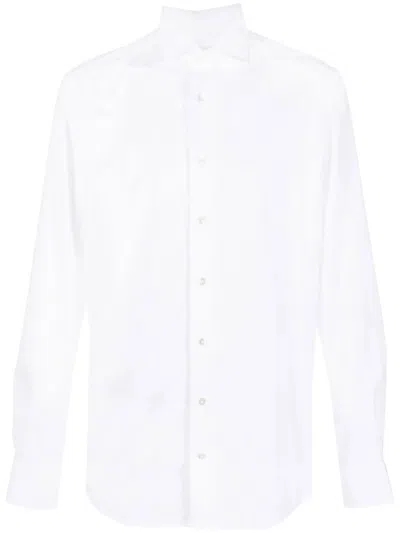 Traiano Rossini Radical White Plain Polyamide Polyester Shirt