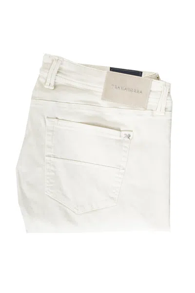 Tramarossa Butter Solid Cotton Pants In White
