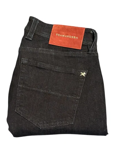 Tramarossa D524 Solid Cotton Super Stretch Jeans In Blue