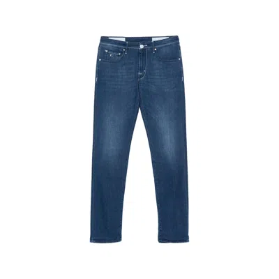 Tramarossa Logo-patch Slim Jeans In Blue