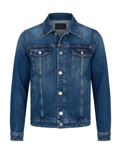 Tramarossa Man Denim Outerwear Blue Size Xl Cotton, Elastane