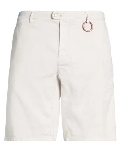 Tramarossa Man Denim Shorts Ivory Size 36 Linen, Cotton, Elastane In White