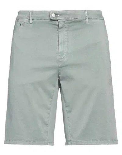 Tramarossa Man Denim Shorts Sage Green Size 38 Cotton, Polyester, Elastane