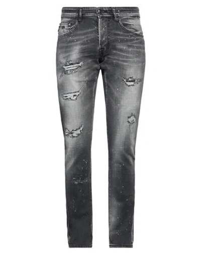 Tramarossa Man Jeans Black Size 33 Cotton, Elastane In Gray