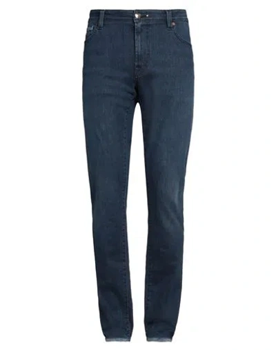 Tramarossa Man Jeans Blue Size 33 Cotton, Elastomultiester, Elastane