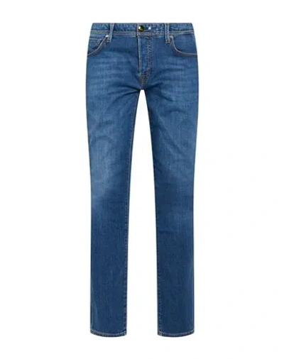 Tramarossa Man Jeans Blue Size 34 Cotton, Lycra, Cashmere, Elastane