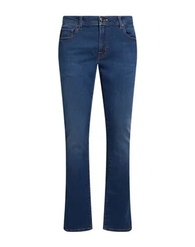 Tramarossa Man Jeans Blue Size 34 Cotton, Polyester, Elastane