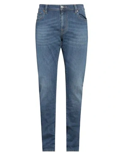 Tramarossa Man Jeans Blue Size 35 Cotton, Elastomultiester, Elastane