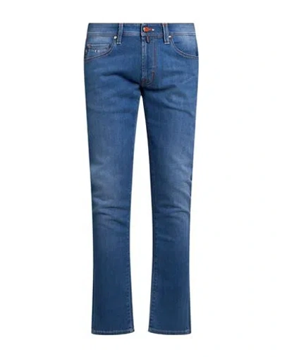 Tramarossa Man Jeans Blue Size 35 Cotton, T-400 Fiber, Elastane