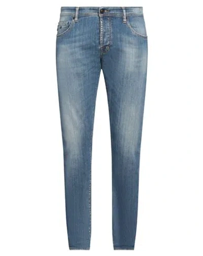 Tramarossa Man Jeans Blue Size 36 Cotton, Elastane