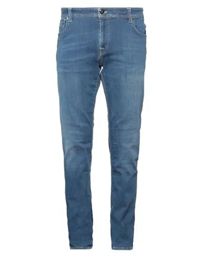 Tramarossa Man Jeans Blue Size 36 Cotton, Polyester, Elastane