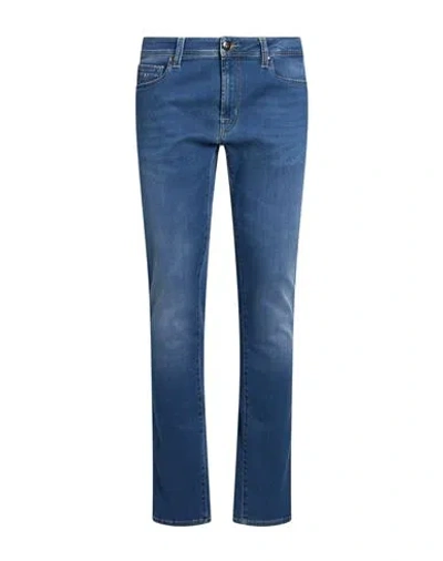 Tramarossa Man Jeans Blue Size 36 Cotton, Polyester, Elastane