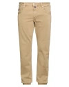 Tramarossa Man Jeans Camel Size 30 Cotton, Polyester, Elastane In Neutral
