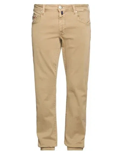Tramarossa Man Jeans Camel Size 30 Cotton, Polyester, Elastane In Neutral
