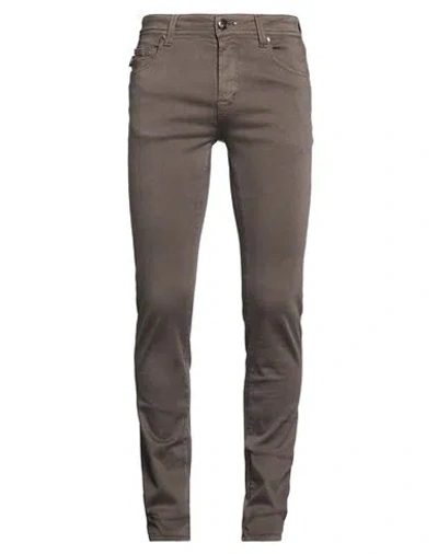 Tramarossa Man Jeans Dark Brown Size 31 Cotton, Polyester, Elastane