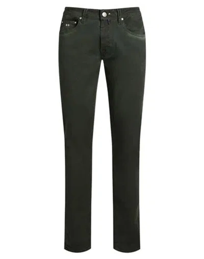 Tramarossa Man Jeans Dark Green Size 34 Cotton, Polyester, Elastane