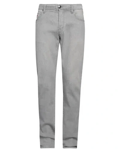 Tramarossa Man Jeans Grey Size 33 Cotton, Elastane