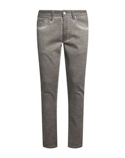 Tramarossa Man Jeans Grey Size 33 Cotton, Polyester, Elastane In Gray