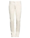 Tramarossa Man Jeans Off White Size 33 Cotton, Polyester, Elastane In White