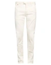 Tramarossa Man Jeans Off White Size 33 Cotton, Polyester, Elastane In White