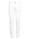 Tramarossa Man Jeans Ivory Size 36 Cotton, Polyester, Elastane In White