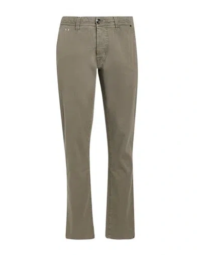 Tramarossa Man Jeans Khaki Size 36 Cotton, Elastane In Gray