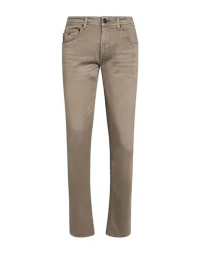 Tramarossa Man Jeans Military Green Size 36 Cotton, Polyester, Elastane In Brown