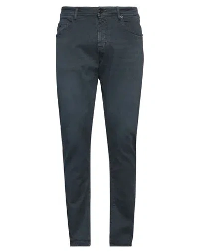 Tramarossa Man Jeans Navy Size 32 Cotton, Polyester, Elastane In Blue