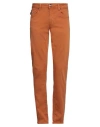 Tramarossa Man Jeans Rust Size 31 Cotton, Polyester, Elastane In Red