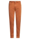 Tramarossa Man Jeans Rust Size 31 Cotton, Polyester, Elastane In Red