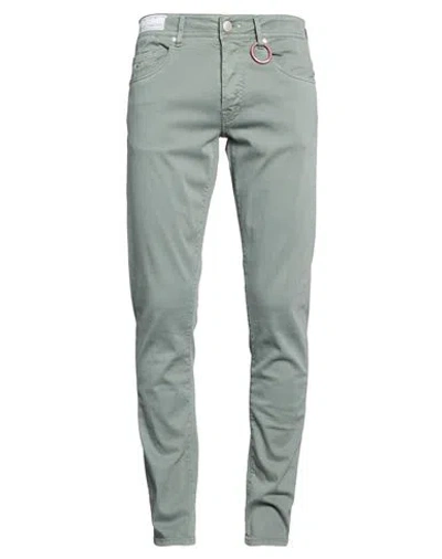 Tramarossa Man Jeans Sage Green Size 38 Cotton, Polyester, Elastane