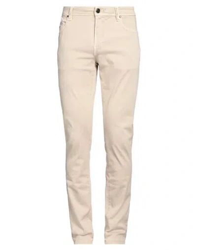 Tramarossa Man Pants Beige Size 35 Cotton, Polyester, Elastane