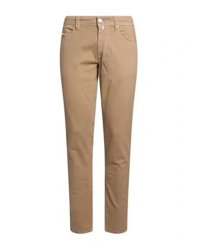 Tramarossa Man Pants Beige Size 36 Cotton, Modal, Polyester, Polyurethane In Brown