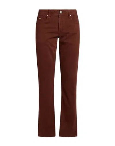 Tramarossa Man Pants Brown Size 36 Cotton, Elastane