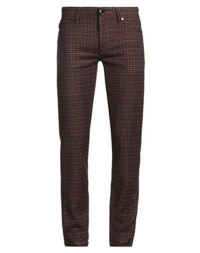 Tramarossa Man Pants Chocolate Brown Size 32 Virgin Wool, Elastane