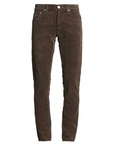 Tramarossa Man Pants Chocolate Brown Size 33 Cotton, Elastane