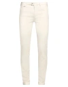 Tramarossa Man Pants Cream Size 35 Cotton, Polyester, Elastane In White