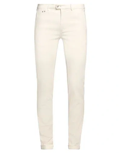 Tramarossa Man Pants Cream Size 35 Cotton, Polyester, Elastane In White