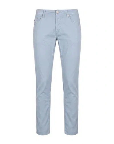 Tramarossa Man Pants Light Blue Size 31 Cotton, Silk, Elastane