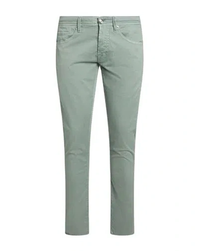 Tramarossa Man Pants Light Green Size 33 Cotton, Lycra, Elastane In Gray