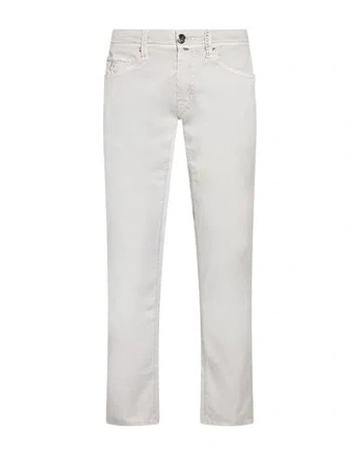 Tramarossa Man Pants Light Grey Size 33 Cotton, Elastane In White
