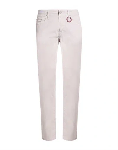 Tramarossa Man Pants Light Grey Size 33 Cotton, Silk, Elastane In Gray