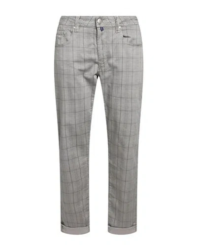 Tramarossa Man Pants Light Grey Size 34 Cotton, Polyester, Elastane In Gray