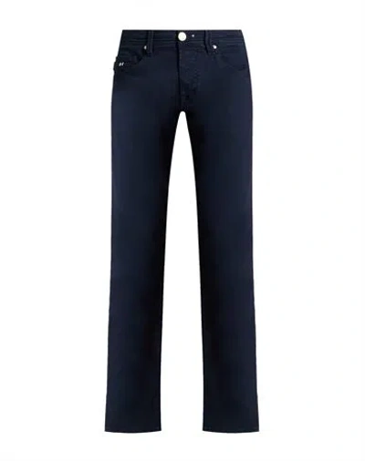 Tramarossa Man Pants Midnight Blue Size 38 Cotton, Modal, Polyester, Polyurethane