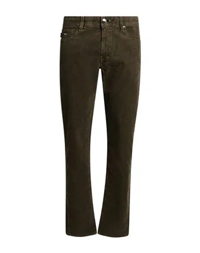 Tramarossa Man Pants Military Green Size 32 Cotton, Elastane