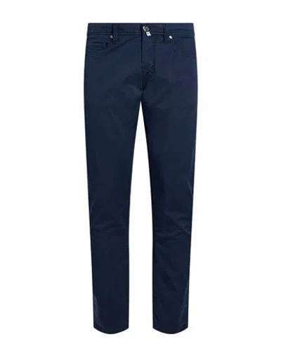 Tramarossa Man Pants Navy Size 30 Cotton, Elastane In Blue