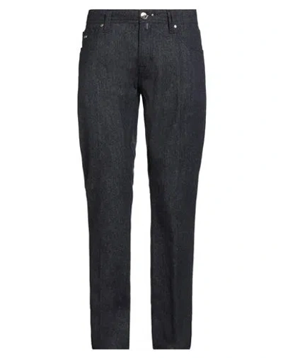 Tramarossa Man Pants Navy Size 34 Virgin Wool In Black