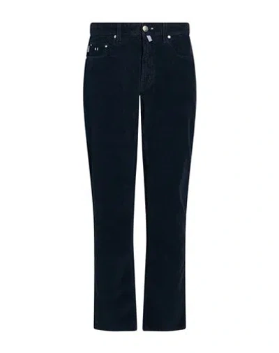 Tramarossa Man Pants Navy Size 35 Cotton, Elastane In Blue