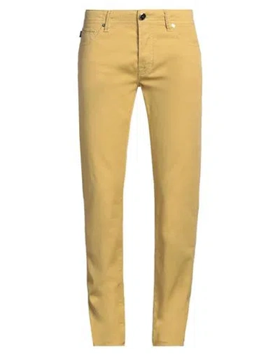 Tramarossa Man Pants Pastel Yellow Size 33 Cotton, Elastane