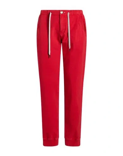 Tramarossa Man Pants Red Size 34 Cotton, Elastane